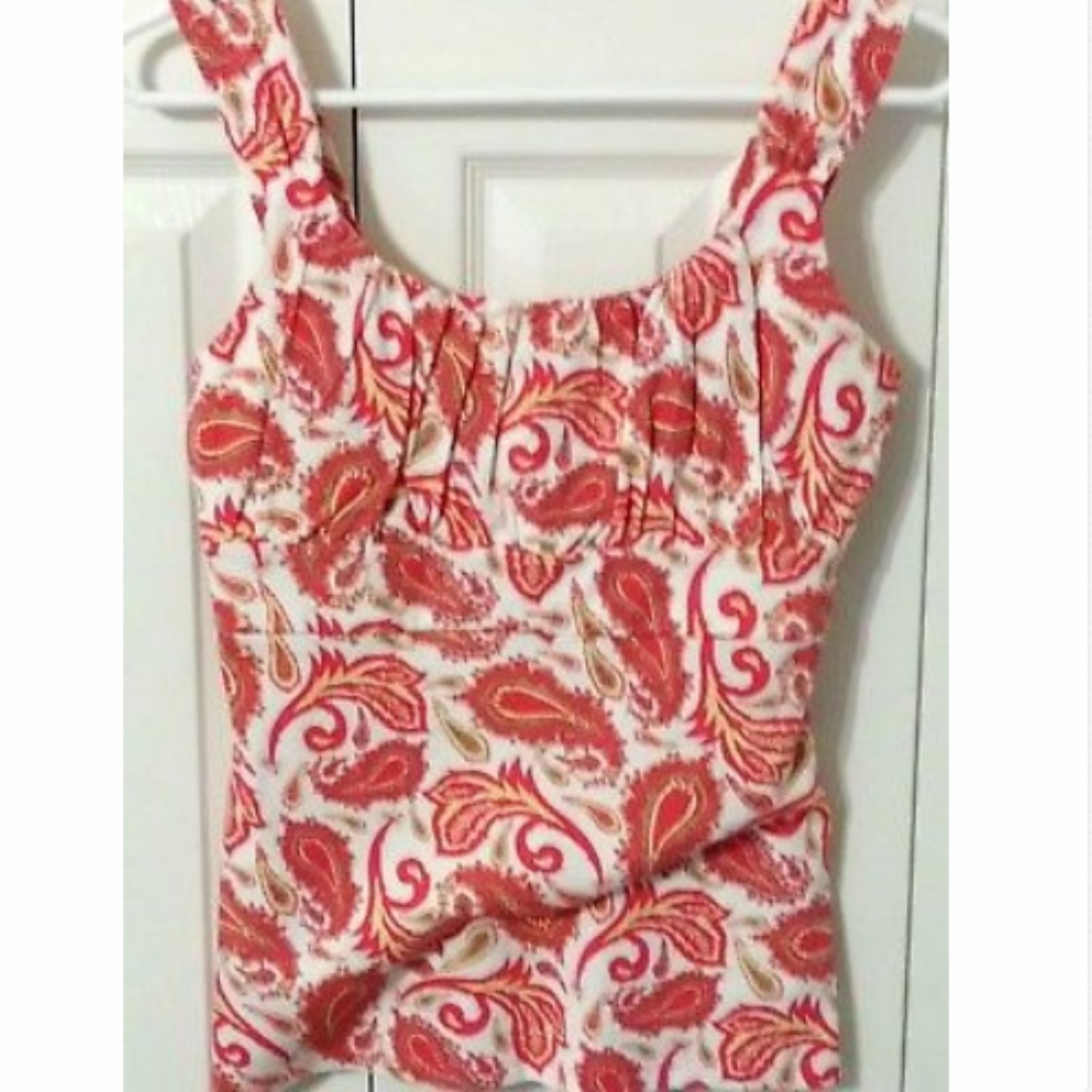 ANN TAYLOR Womens Tank Top Camisole Small Paisley